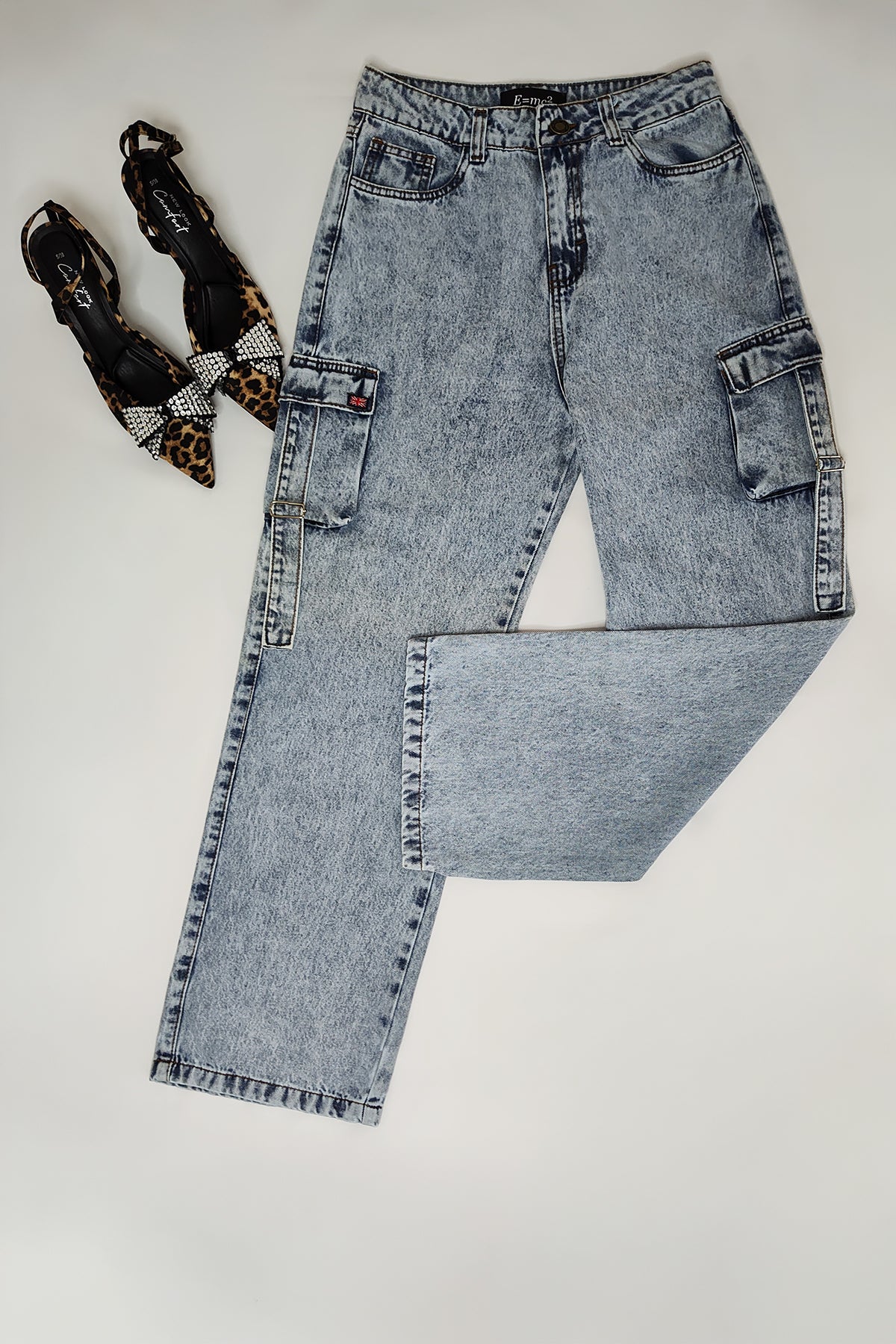 Pantalon Denim Jeans cargo Vintage
