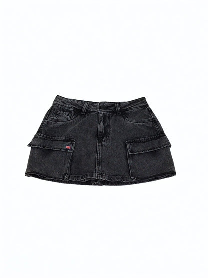 Falda cargo Denim Black