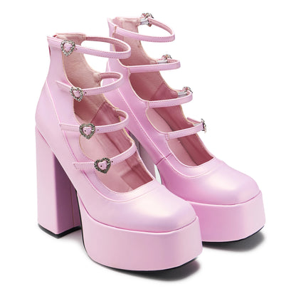 Tacones de plataforma Rosa