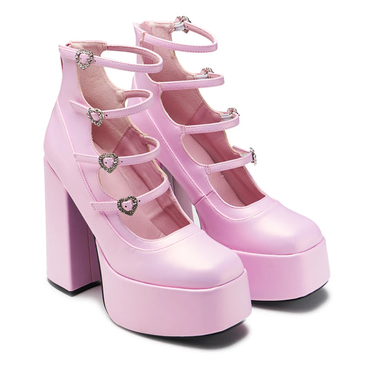 Tacones de plataforma Rosa