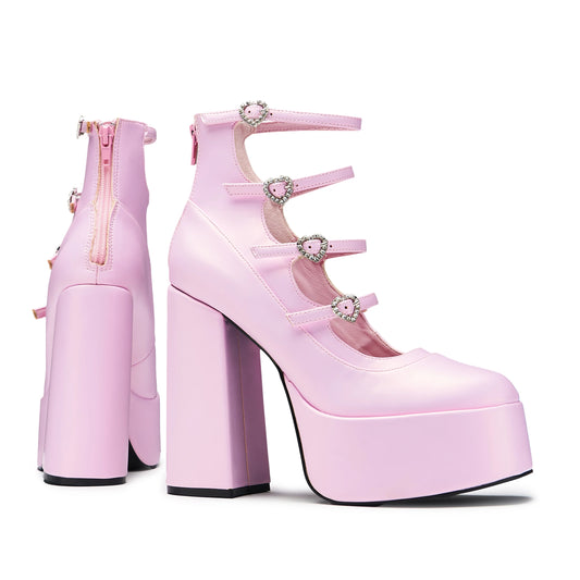 Tacones de plataforma Rosa